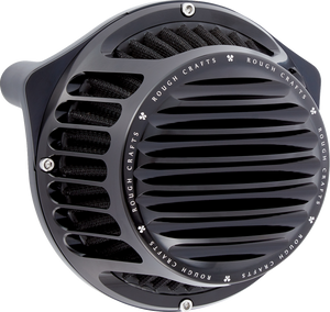 Arlen Ness - Air Cleaner Rough Crafts Round All Black - RC-600-023