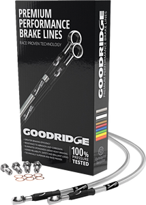 Goodridge - Brake Hose Kit Hd Flst 00-06/fxst 00-05/fxstd 00-06 Rear - HD0063-2RC-CL Goodridge - Brake Hose Kit Hd Flst 00-06/fxst 00-05/fxstd 00-06 Rear - HD0063-2RC-CL