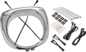 Ciro - Bezel Headlight Fang Chieftain Chrome - 46205