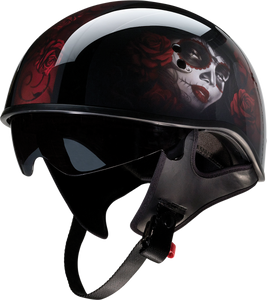 Z1r - Vagrant Helmet - Red Catrina - Black/Red - Large - Vagrant Red Catrina Helmet - 0103-1316
