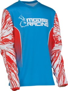Moose Racing - Jrsy Yth Agrd Rd/wh/bl Md - 2912-2263