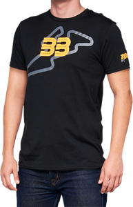 100 Percent - Tee Bb33 Track Bk Sm - BB-32141-001-10