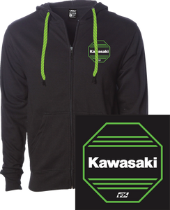 Factory Effex - Hoodie Zip Kawasaki Octagon Bk Lg - 28-88154