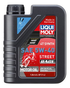 Liqui Moly Motorbike 4t Synth 5w-40 Street Race 1 Liter - 20074 Liqui Moly Motorbike 4t Synth 5w-40 Street Race 1 Liter - 20074