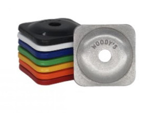 Square Grand Digger Support Plates Powder Coated White (48) - ASG-3815-48