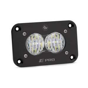 Baja Designs S2 Pro Black Flush Mount LED Auxiliary Light Pod (Wide Cornering) (Clear) - 481005