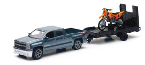 New Ray Toys Chevy Silverado Pickup With Dirt Bike/ Scale - 1:43 - 19535A - 19535A New Ray Toys Chevy Silverado Pickup With Dirt Bike/ Scale - 1:43 - 19535A - 19535A