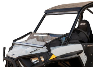 SuperATV Polaris RZR Trail S 1000 Scratch-Resistant Flip Down Windshield - FDWS-P-RZR900S-70#S1