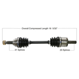 Tytaneum Kawasaki Front Left OE Replacement CV Axle - 813-0106 Tytaneum Kawasaki Front Left OE Replacement CV Axle - 813-0106