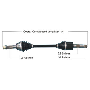 Tytaneum Polaris Rear Left Heavy Duty CV Axle - 813-0293