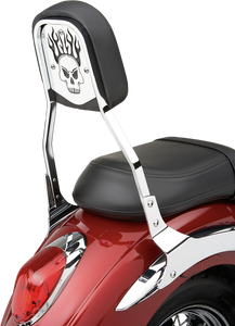 Cobra - Backrest Insert Skull Chrome Fits Std - 1151277