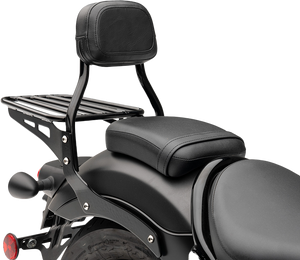 Cobra - Mini Round Sissy Bar W/pad Black Hon Rebel 300/500 - 02-8608B Cobra - Mini Round Sissy Bar W/pad Black Hon Rebel 300/500 - 02-8608B