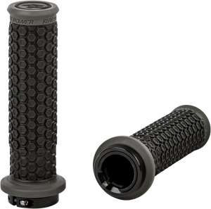 Fire Power - Pilot Atv Lock-on Grips Black/gray - 24-0109