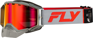 Fly Racing - Zone Elite Snw Goggle Grey/red W/red Mir/plrzd Amber Lens - 37-4107