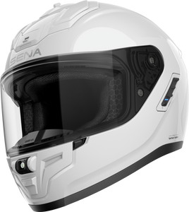 Sena - Phantom Ff Mesh Com Helmet Glossy White Md - PHANTOM-GW00M3 Sena - Phantom Ff Mesh Com Helmet Glossy White Md - PHANTOM-GW00M3