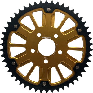 Supersprox - Stealth 51t Rear Sprocket Gld Alum Car  Blk Steel Teeth - RST-7080:51-GLD