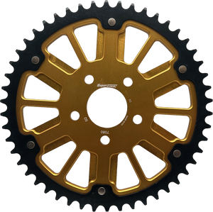 Supersprox - Stealth 53t Rear Sprocket Gld Alum Car  Blk Steel Teeth - RST-7080:53-GLD