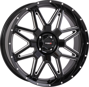 System 3 - St7 Wheel 20x7 4+3 (+10mm) 4/110 Gloss Black Milled - 20S3-7210