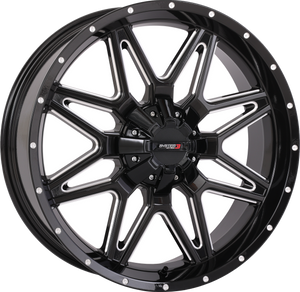 System 3 - St7 Wheel 20x7 4+3 (+10mm) 4/137 & 4/156 Gloss Blk Milled - 20S3-7235