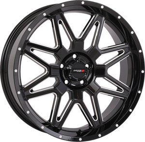 System 3 - St7 Wheel 20x7 4+3 (+10mm) 5/4.5 Gloss Black Milled - 20S3-7255