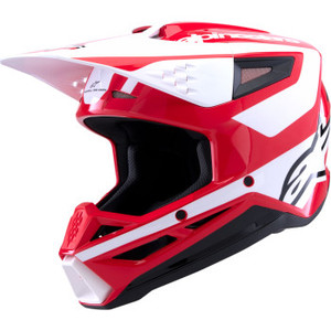 Alpinestars - Helmet Sm3 Heat Rd/wh/bk Gloss Ece06/dot S - 8301026-3126-S