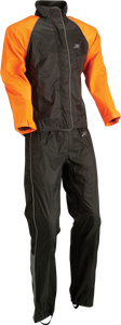 Z1r - Women's 2-Piece Rainsuit - Black/Orange - Large - Women's 2-Piece Rainsuit - 2853-0036
