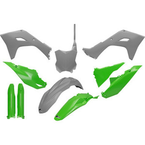 Ufo - Body Kit Kx250/450f Grey/green - KAKIT231F@555 Ufo - Body Kit Kx250/450f Grey/green - KAKIT231F@555