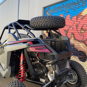 Factory UTV Polaris RZR Turbo R 2 Seat Dual Clamp Spare Tire Mount Factory UTV Polaris RZR Turbo R 2 Seat Dual Clamp Spare Tire Mount