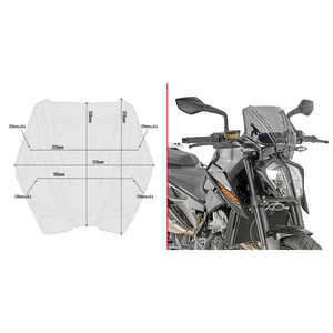 Givi - Windshield Specific Low Smoke Ktm - A7708 Givi - Windshield Specific Low Smoke Ktm - A7708