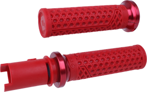 Odi - Van's Lock-on Grips Dark Red/red Cvo `23-24 - V31VHTCR-R