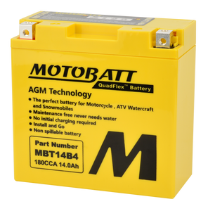 Motobatt - Battery Mbt14b4 Sealed Factory Activated - MBT14B4