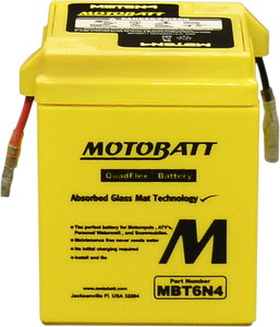 Motobatt - Battery Mbt6n4 Sealed Factory Activated - MBT6N4
