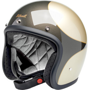Biltwell - Helmet Bonanza Metallic Charcoal/champagne Scallop Sm - 1001-589-202