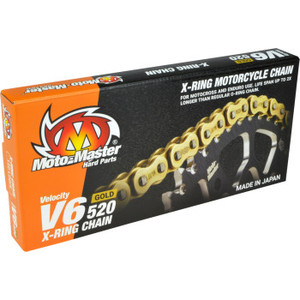 Moto-master - Mx Chain V6-520g, X-ring , 120 Links, Gold - 652003 Moto-master - Mx Chain V6-520g, X-ring , 120 Links, Gold - 652003