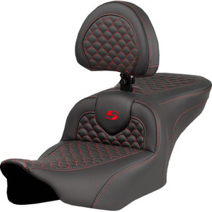 Saddlemen - Seat Roadsofa Dragon Red Stitch W/ Driver Br - 823-07-208B4