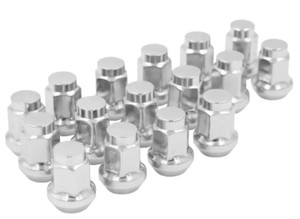 Raceline Wheels - Raceline 16 Pack 3/8" X 24mm 14mm Hex, (conical Chrome) - RLUG-BX13C