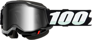 100-Percent - Accuri 2 Snowmobile Goggle Black W/ Silver Mirror Lens - 50022-10008