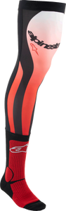 Alpinestars - Knee Brace Socks Bright Red/white Lg/2x - 4701324-3012-LXX