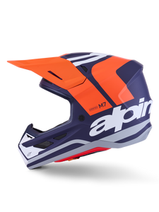 Alpinestars - Sm7 Core Helmet Orng/blue Matt Lg - 8301826-408-L
