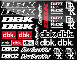 Dbk - Race Pack Sticker Sheet 8.5"x11" - AC-RACEPACK-DECAL