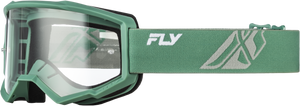 Fly Racing - Focus Goggle Olive/grey W/ Clear Lens - 37-51163