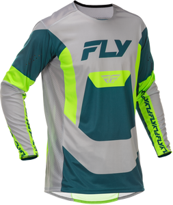 Fly Racing - Lite Jersey Grey/lime/teal 2x - 379-7232X