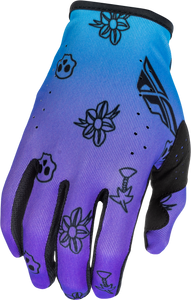 Fly Racing - Lite Outline Gloves Purple/blue/black Sm - 379-715S