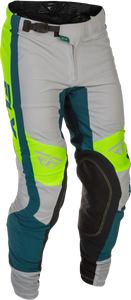 Fly Racing - Lite Pants Grey/lime/teal Sz 36 - 379-73336