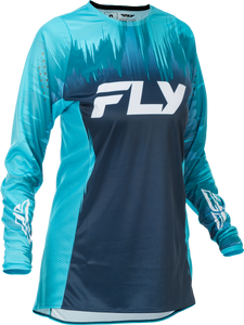 Fly Racing - Women's Lite Jersey Aqua/navy/white 2x - 379-6212X