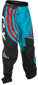 Fly Racing - Youth F-16 Pants Ca/ny Cyan/black/red Sz 24 - C378-23124