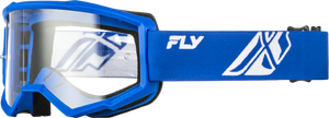 Fly Racing - Youth Focus Goggle Blue/white W/ Clear Lens - 37-51162Y