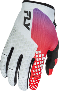 Fly Racing - Youth Kinetic Gloves Grey/red/purple/black Yl - 379-413YL