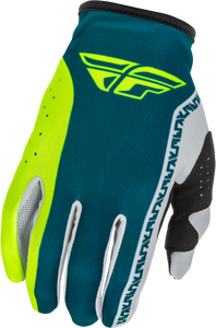 Fly Racing - Youth Lite Gloves Grey/lime/teal Ym - 379-713YM