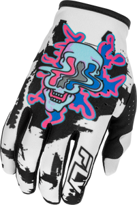 Fly Racing - Youth Lite Warp Gloves White/blue/pink Ym - 379-717YM